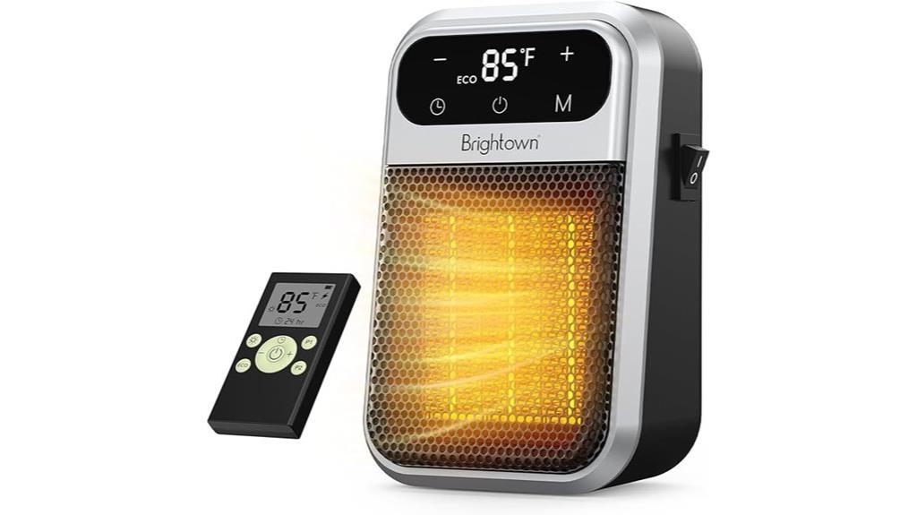 brightown 800w heater remote