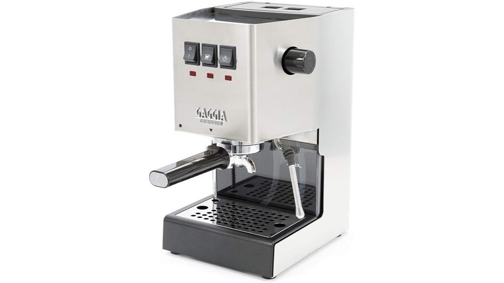 brushed stainless steel espresso