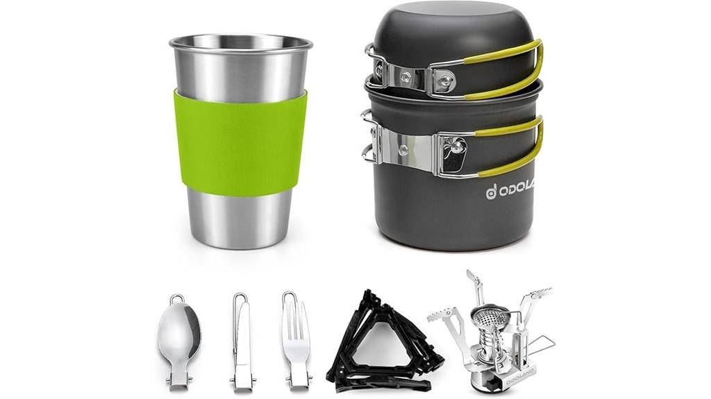 camping stove cookware set