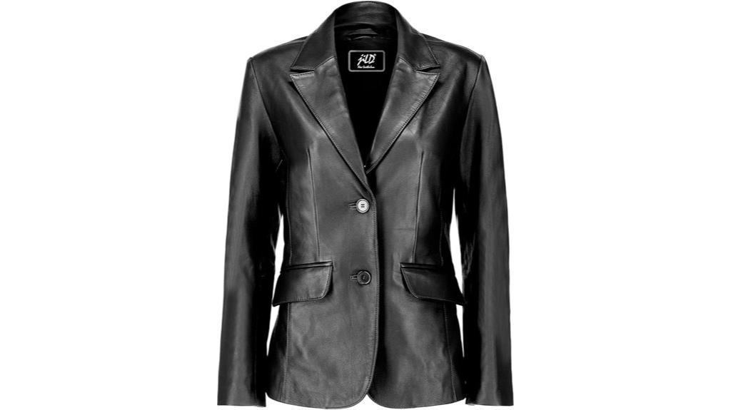 classic leather women s blazer
