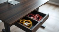 clutter free adjustable desk