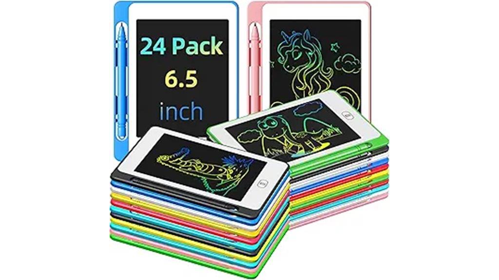 colorful kids doodle tablets