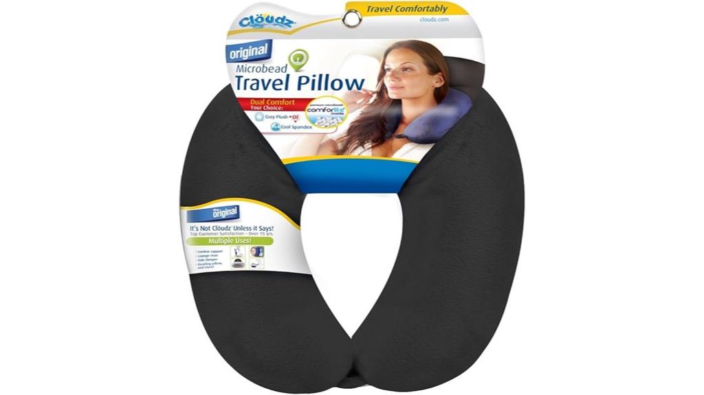 comfortable microbead airplane pillow