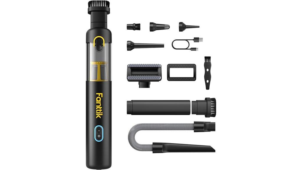 compact black car vacuum