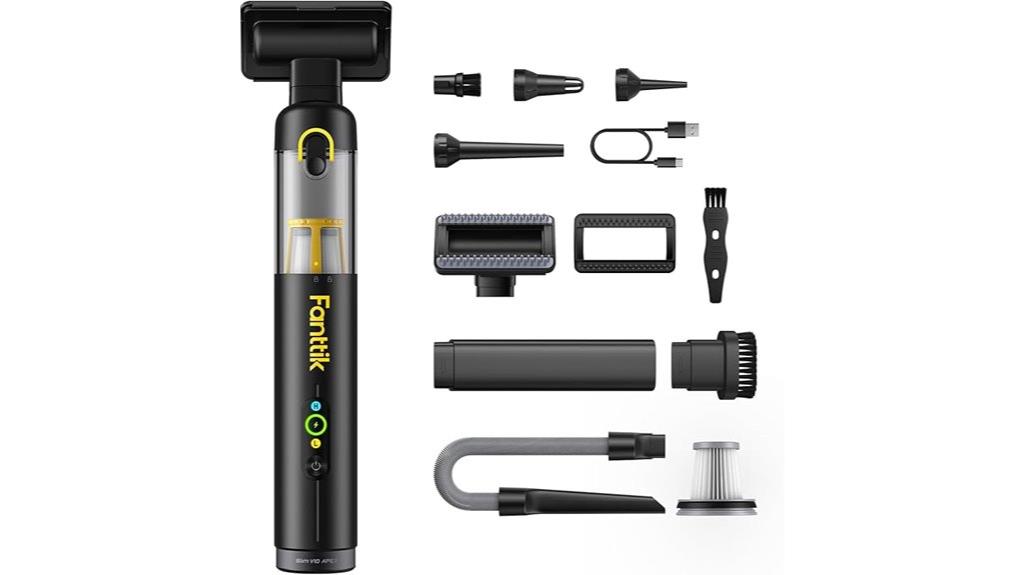 compact black cordless vacuum