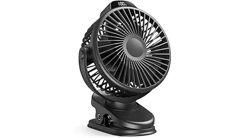 compact rechargeable desk fan