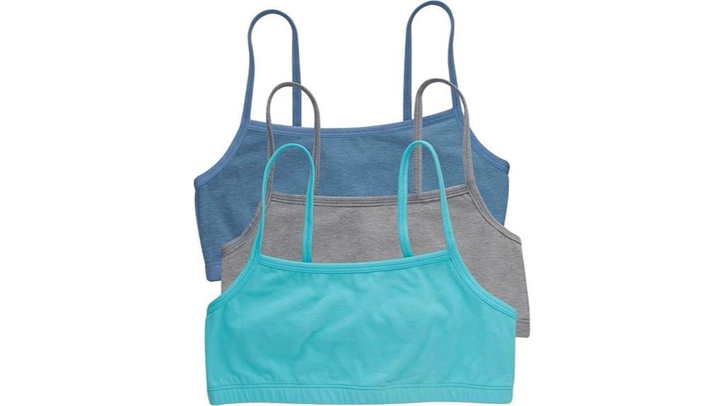 cotton bralette three pack