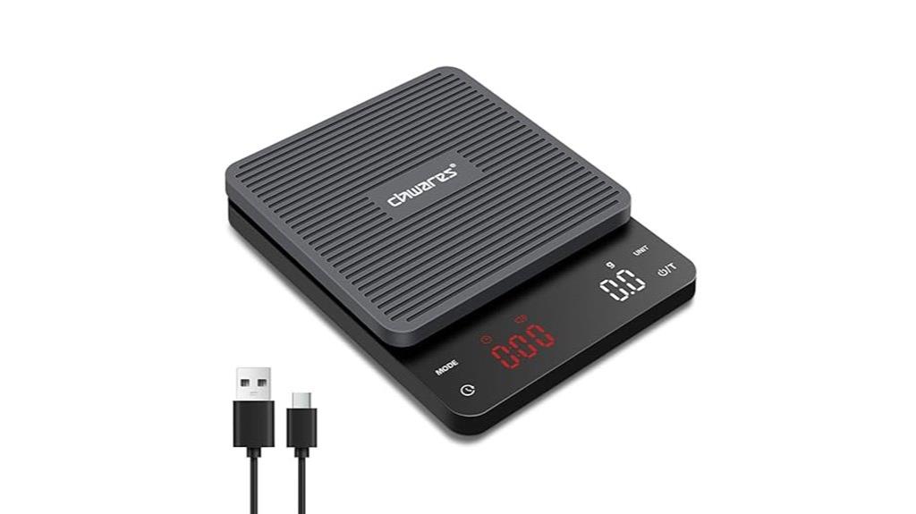 digital coffee scale with timer
