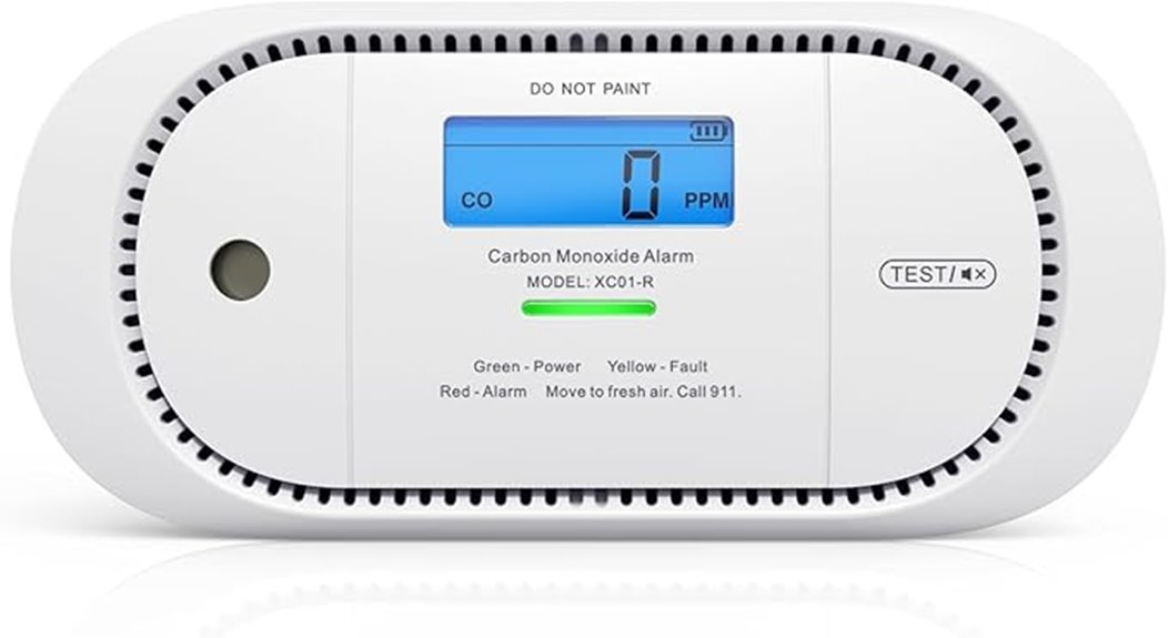 digital lcd carbon monoxide detector