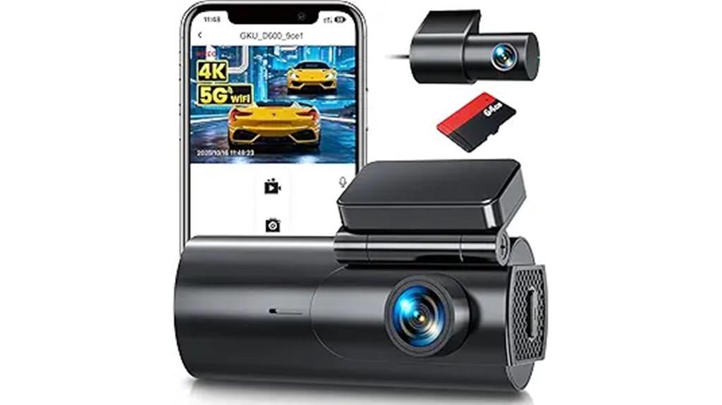 dual 4k 1080p dash cam