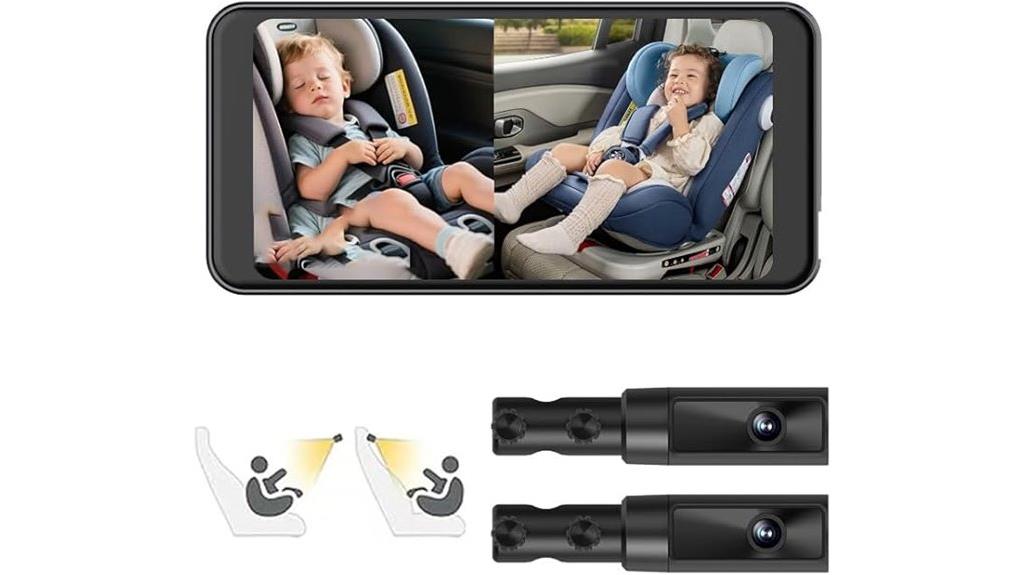 dual baby car camera