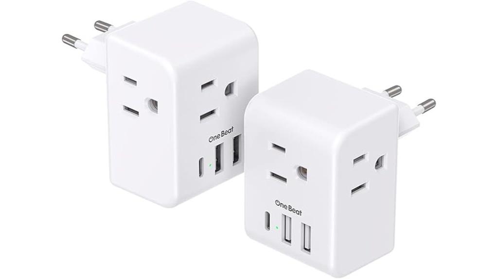 dual usb european adapters