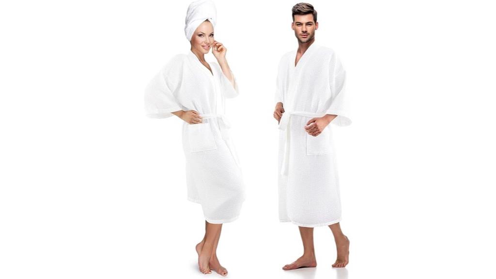 dual waffle robe set