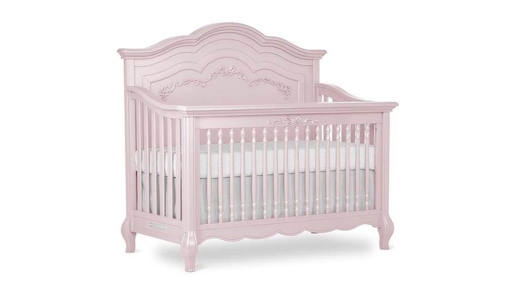 dusty rose convertible crib