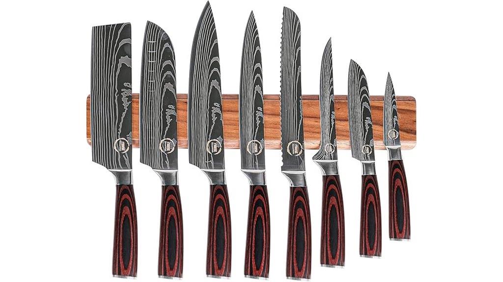 eight high carbon chef knives