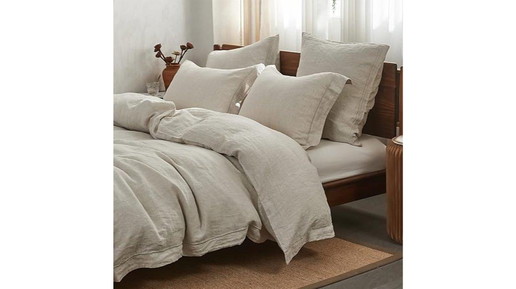 elegant embroidered linen bedding