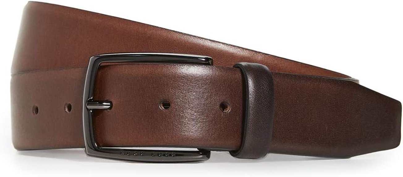 elegant italian leather belt