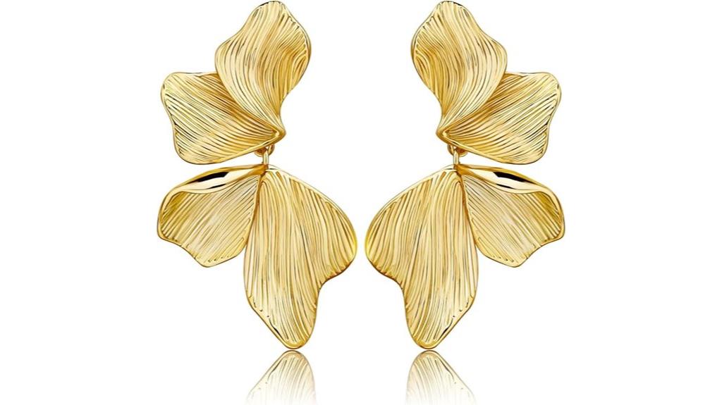 elegant layered gold earrings