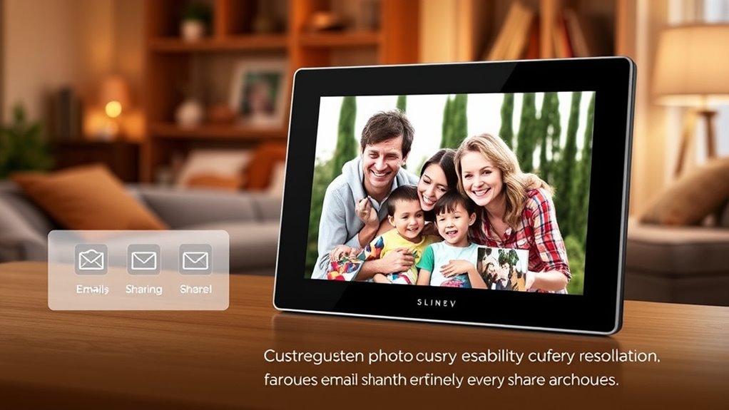 email enabled digital photo frames