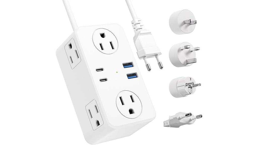 european plug adapter with multiple outlets