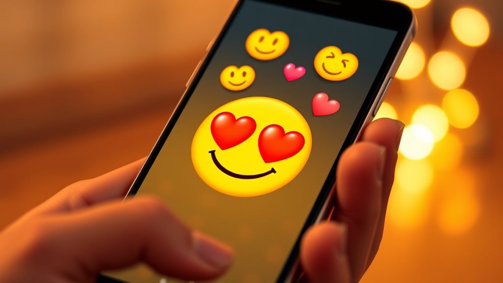 expressing love with emojis