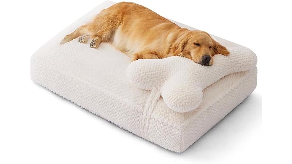 extra large faux fur dog bed
