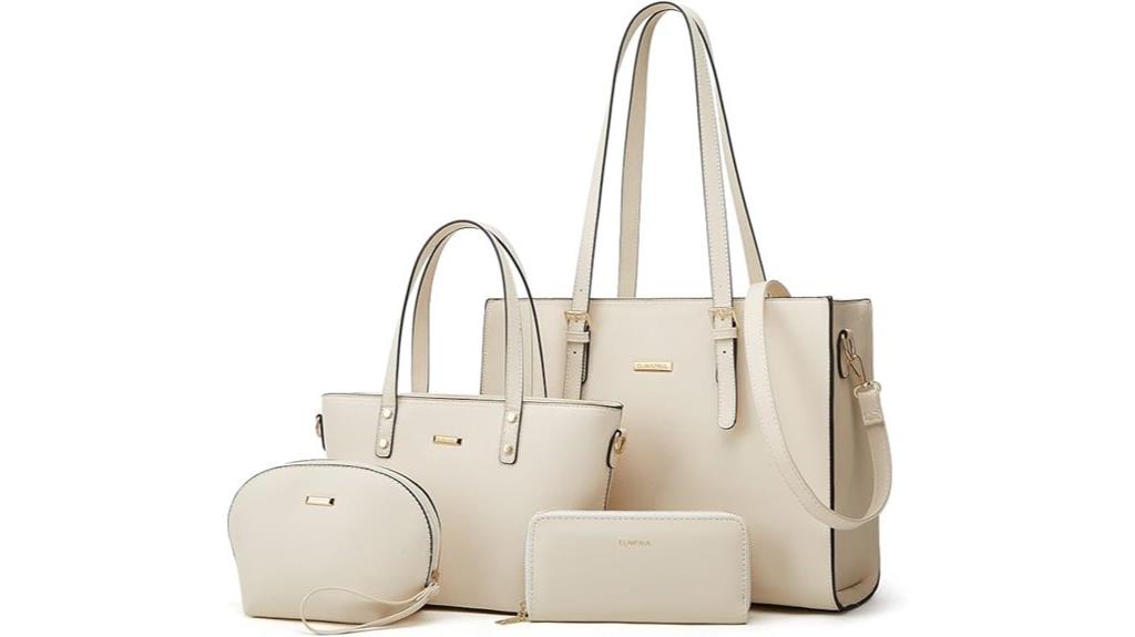 fashionable leather handbag set