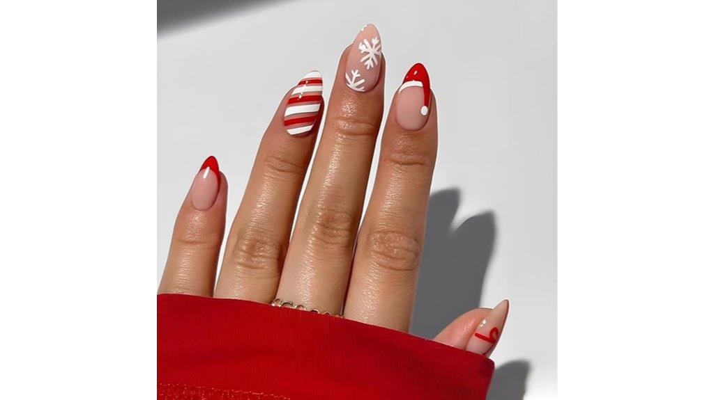 festive christmas nail set