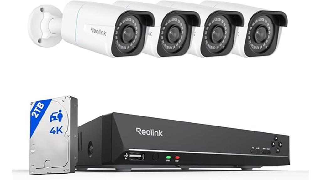 four cameras 4k security