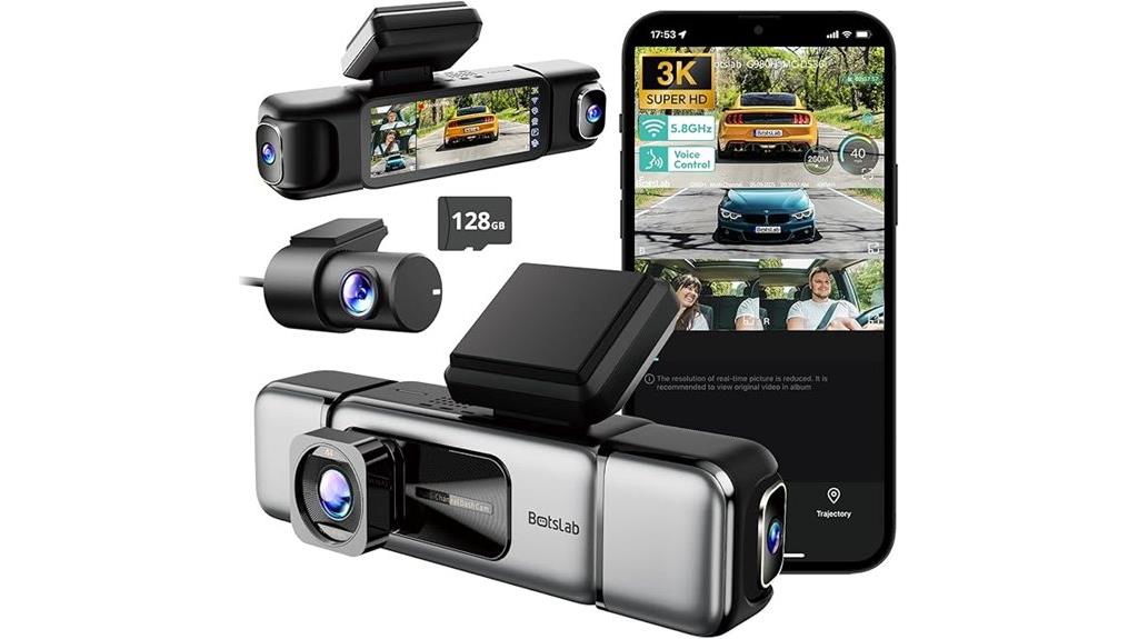 four channel dash cam with wide angle and gps