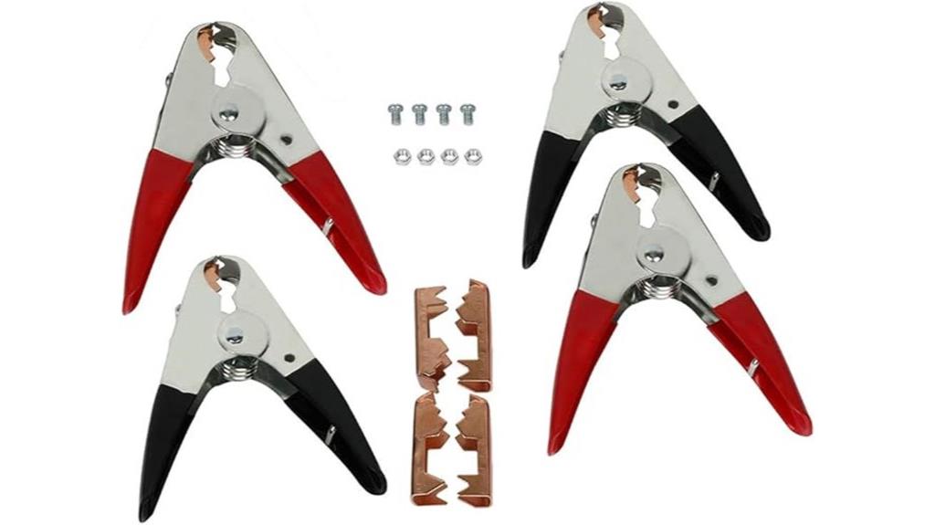 four piece jumper cable clamps
