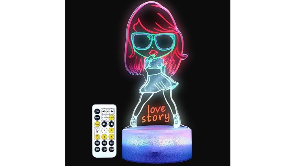 girls music night light