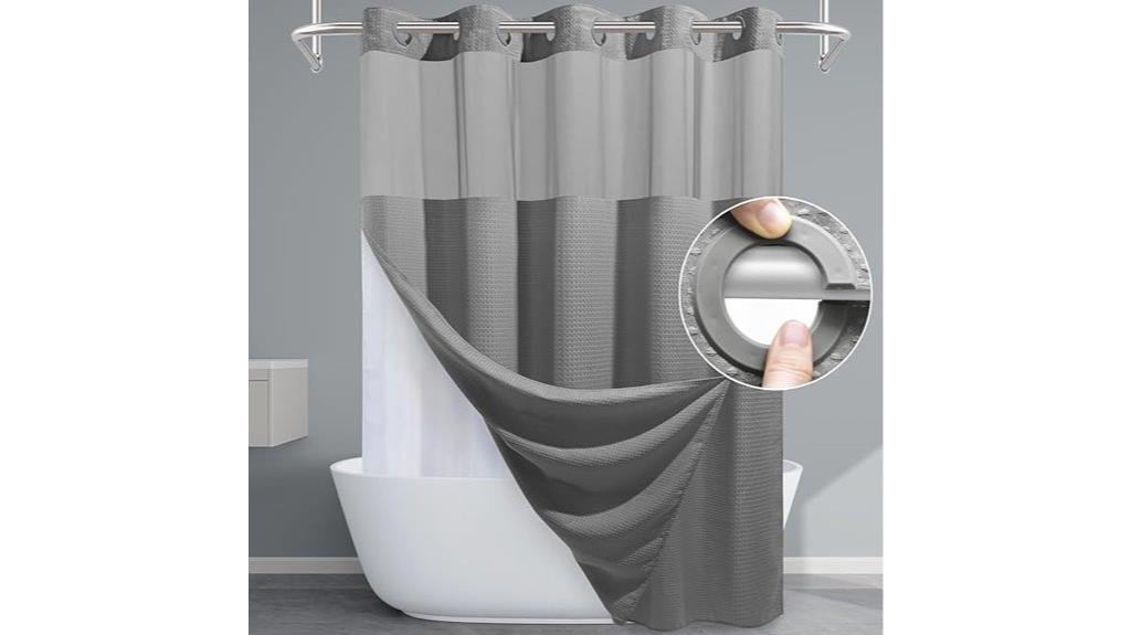 gray bathroom shower curtain