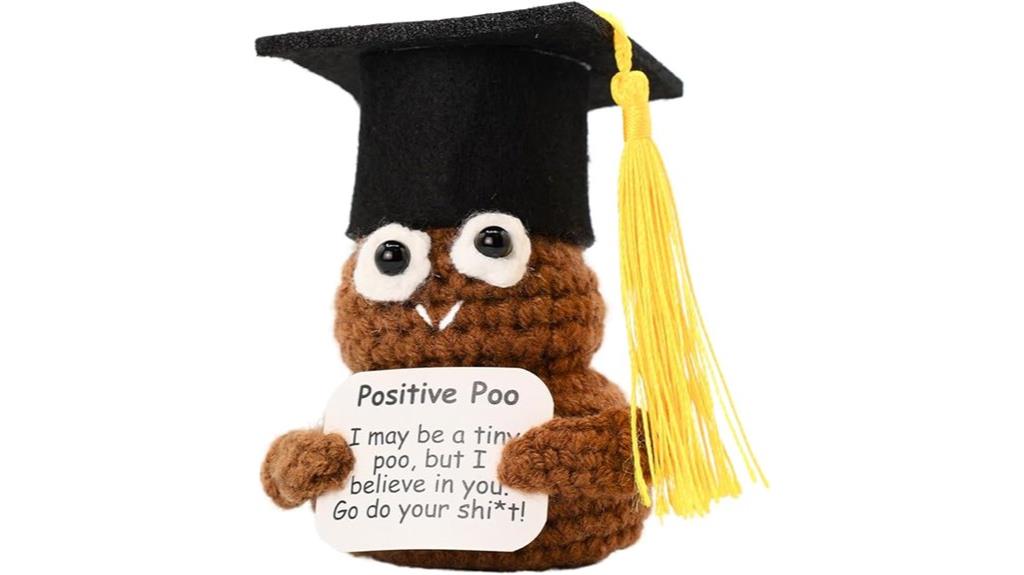 handmade crochet graduation poo