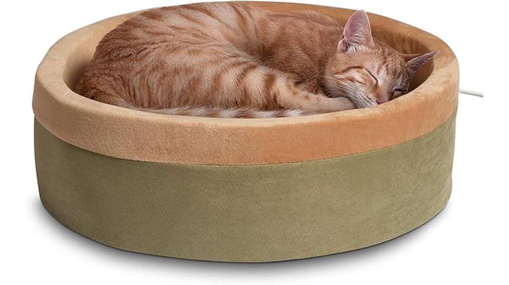 heated cat bed large
