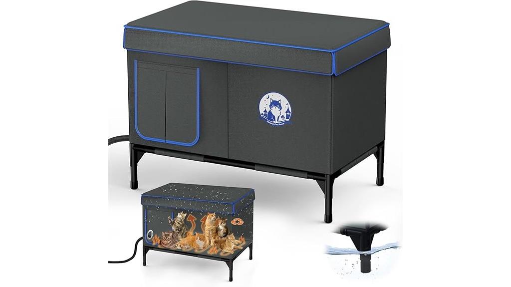 heated waterproof outdoor cat house