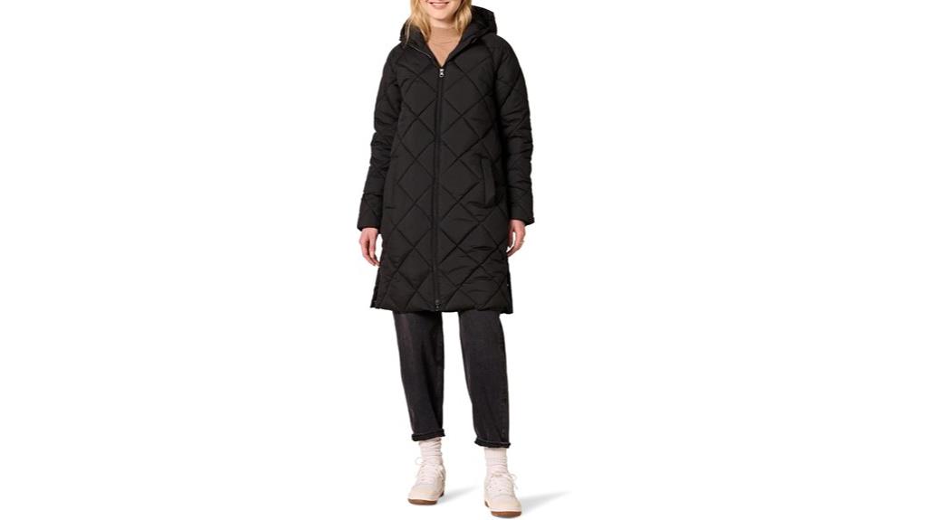 heavyweight diamond quilted coat