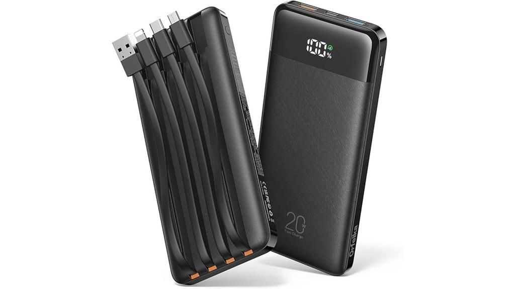 high capacity multi cable power bank
