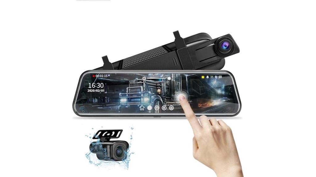 high definition mirror dash cam
