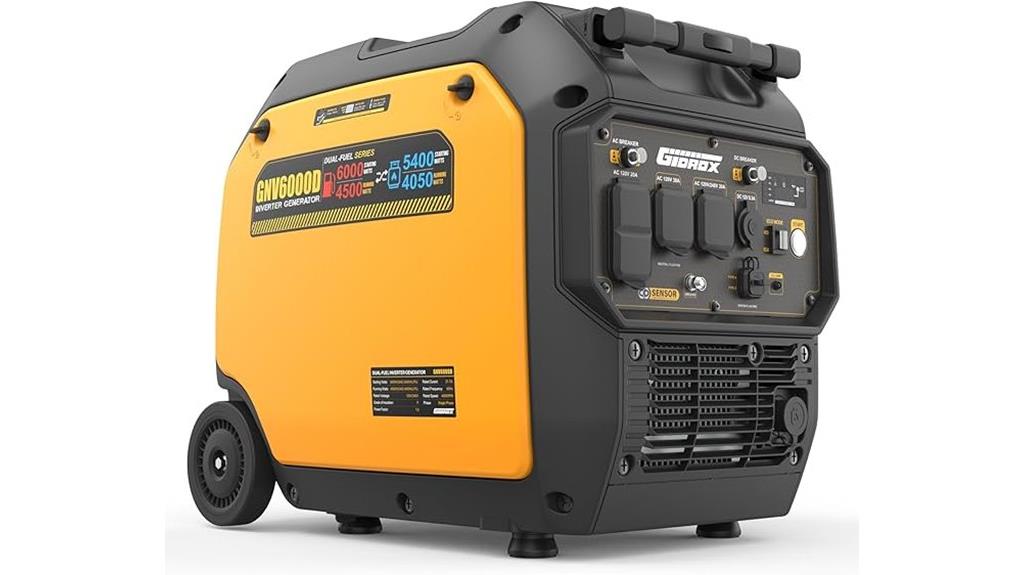 high power dual fuel generator