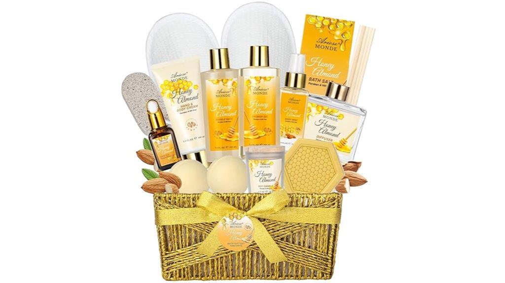 honey almond bath set
