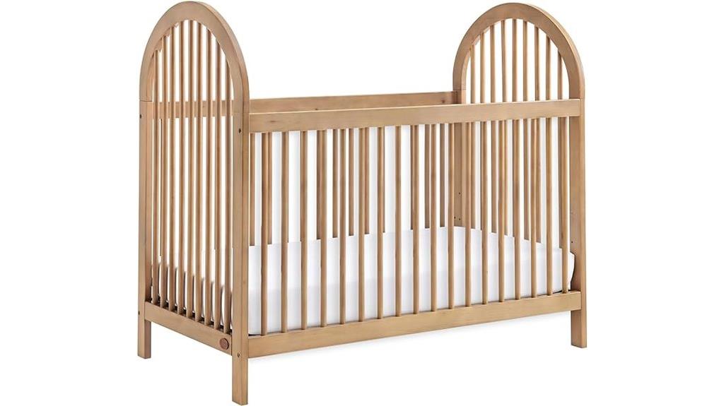 honey colored 3 in 1 crib