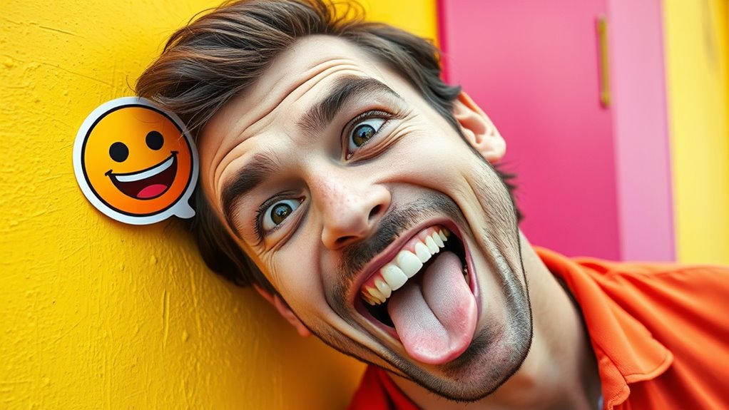 humorous teasing with emoji