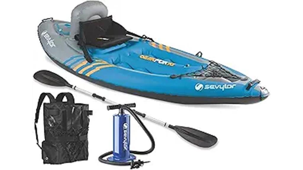 inflatable kayak with accessories