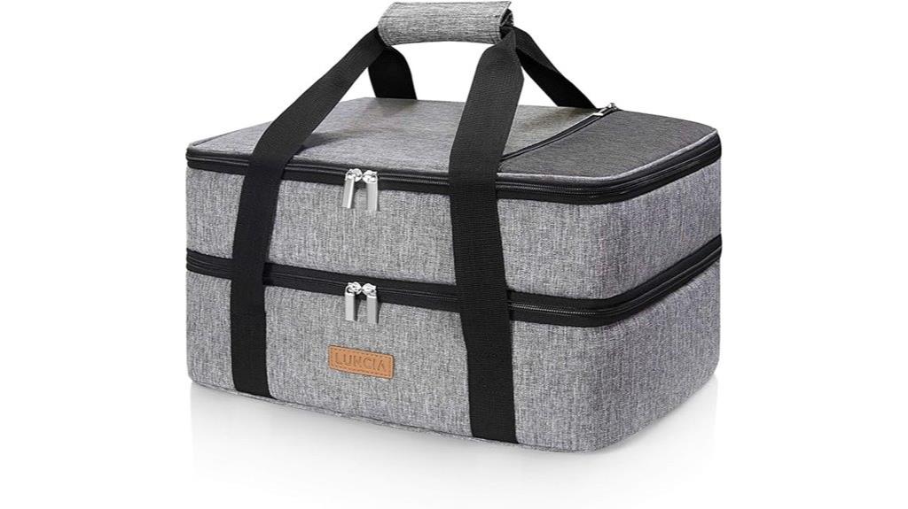 insulated two level casserole carrier