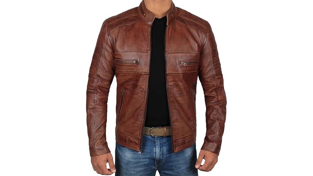 lambskin cafe racer jacket
