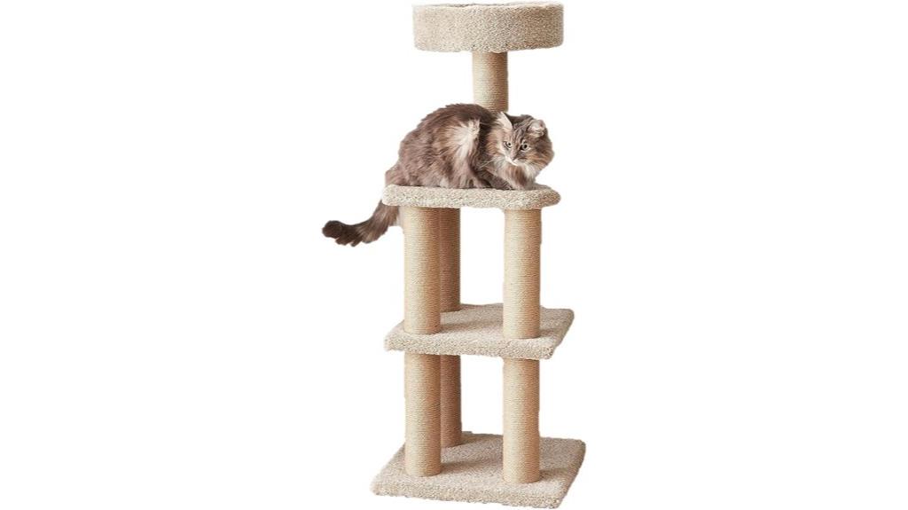large beige cat tree