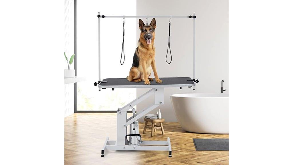 large dog hydraulic grooming