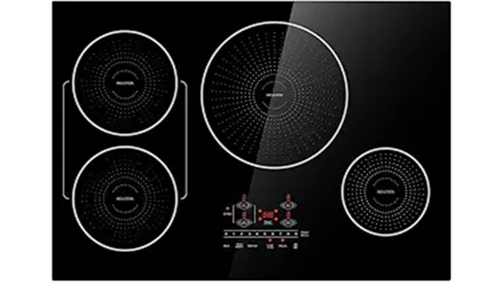 large flat glass cooktop