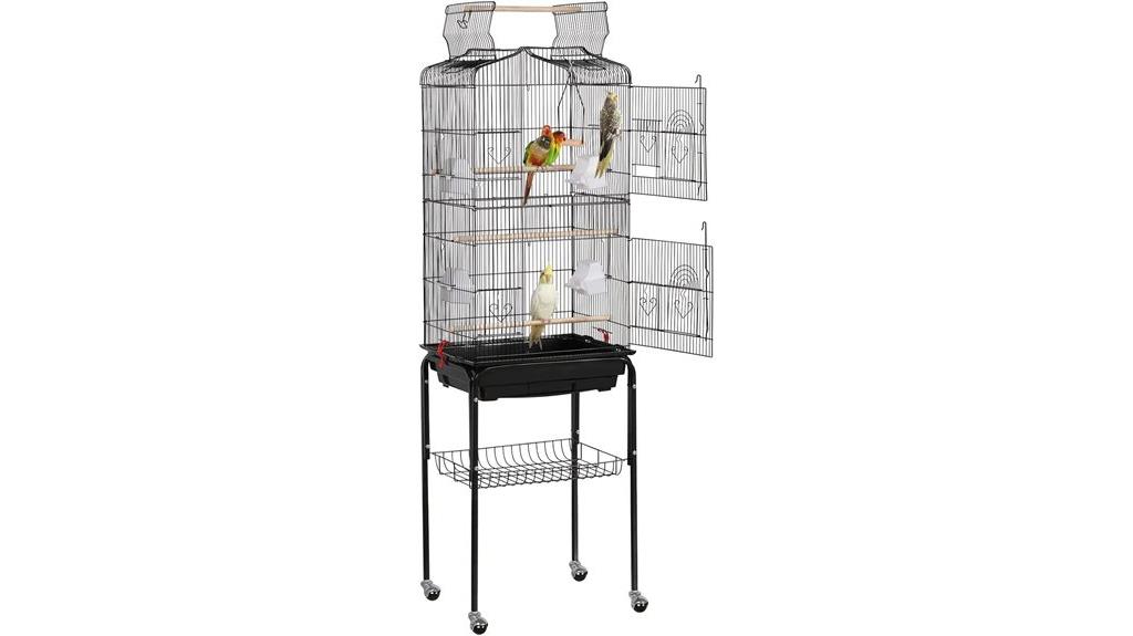 large open top bird cage